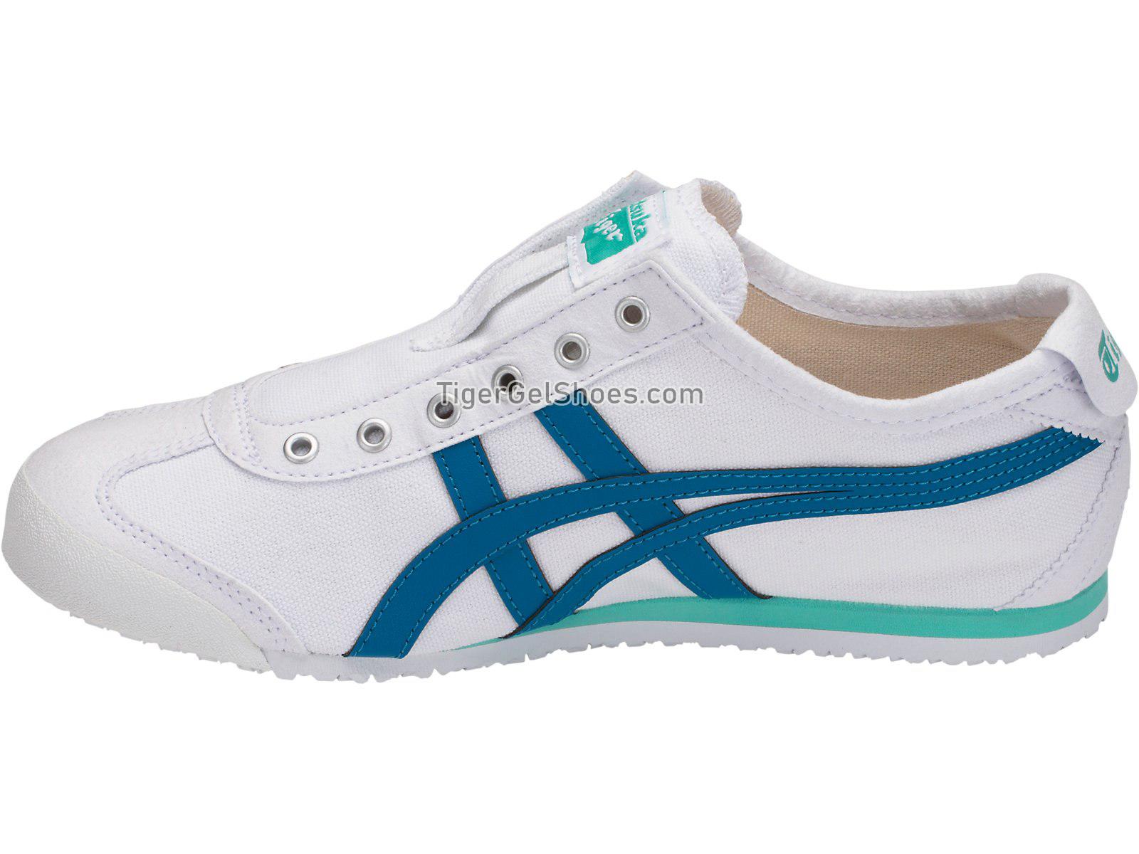 Onitsuka Tiger Mexico 66 Slip-On White/Turkish Blue D3K5N-0146 Womens Shoes