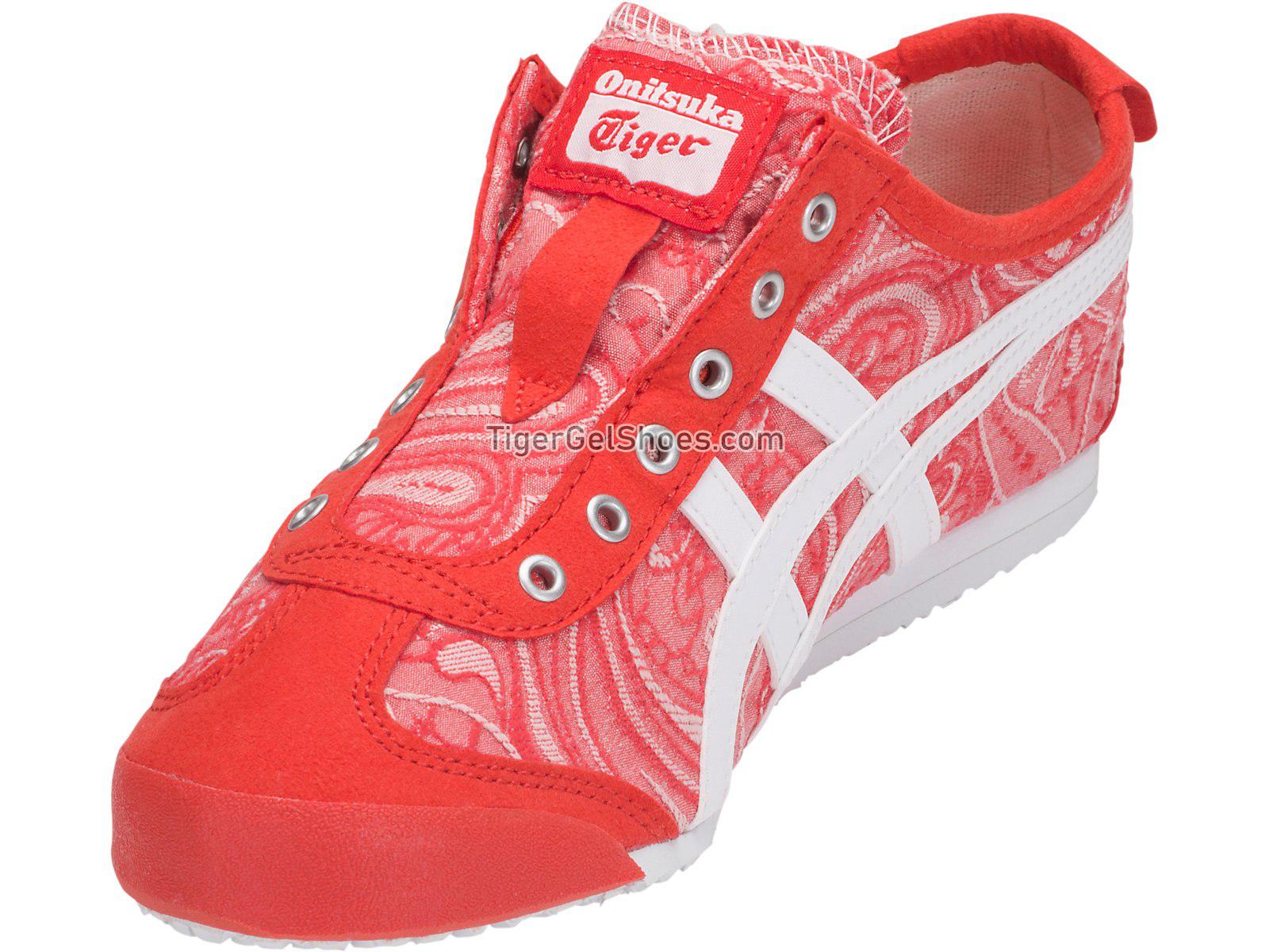 Onitsuka Tiger Mexico 66 Slip-on Cherry Tomato/White D864N-0601 Womens Shoes