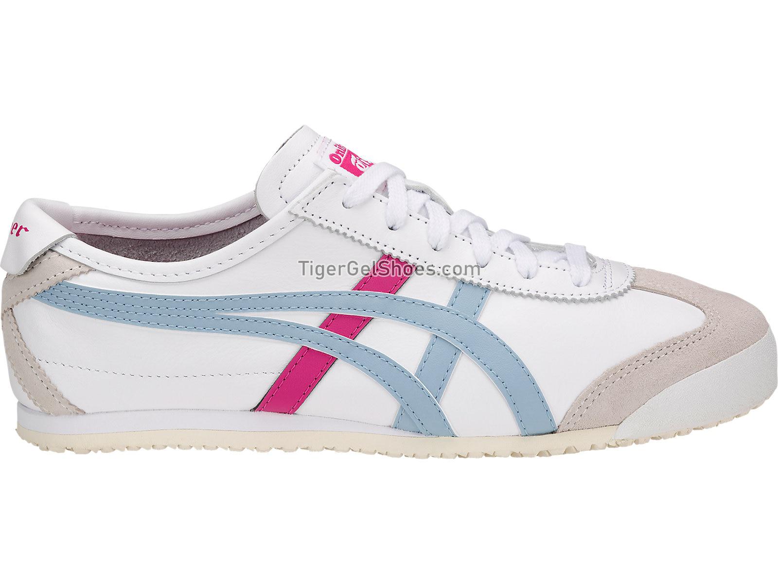 Onitsuka Tiger Mexico 66 White/Smoke Light Blue HL474-0140 Womens Shoes