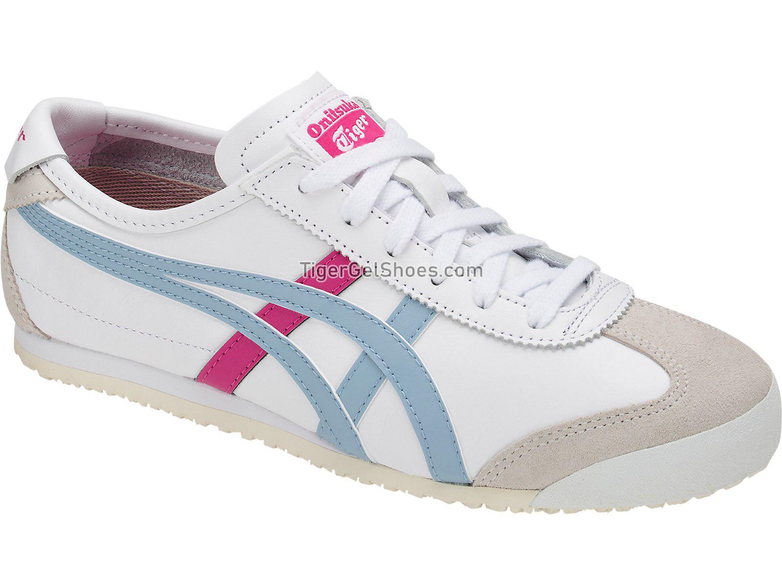Onitsuka Tiger Mexico 66 White/Smoke Light Blue HL474-0140 Womens Shoes