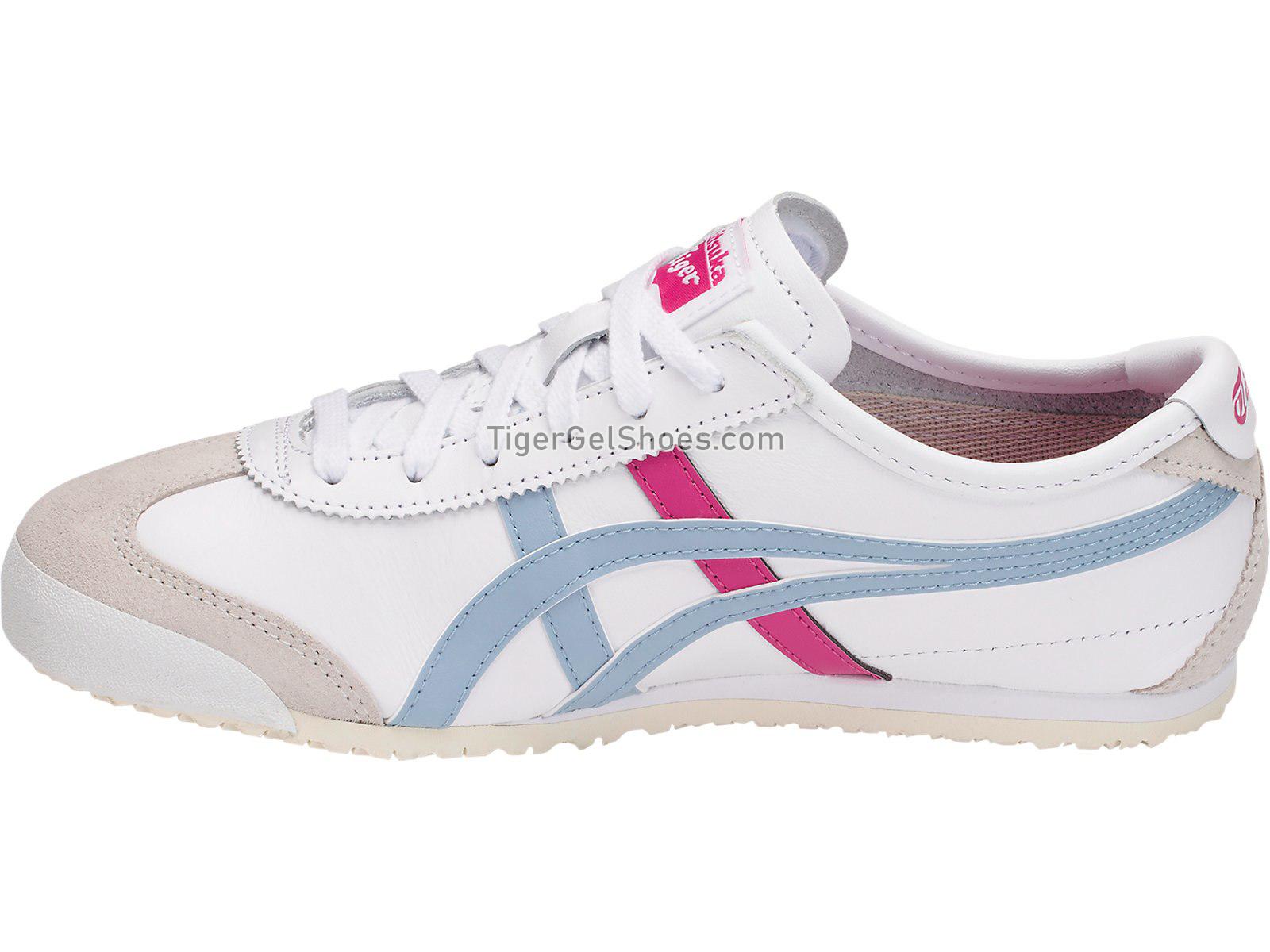 Onitsuka Tiger Mexico 66 White/Smoke Light Blue HL474-0140 Womens Shoes