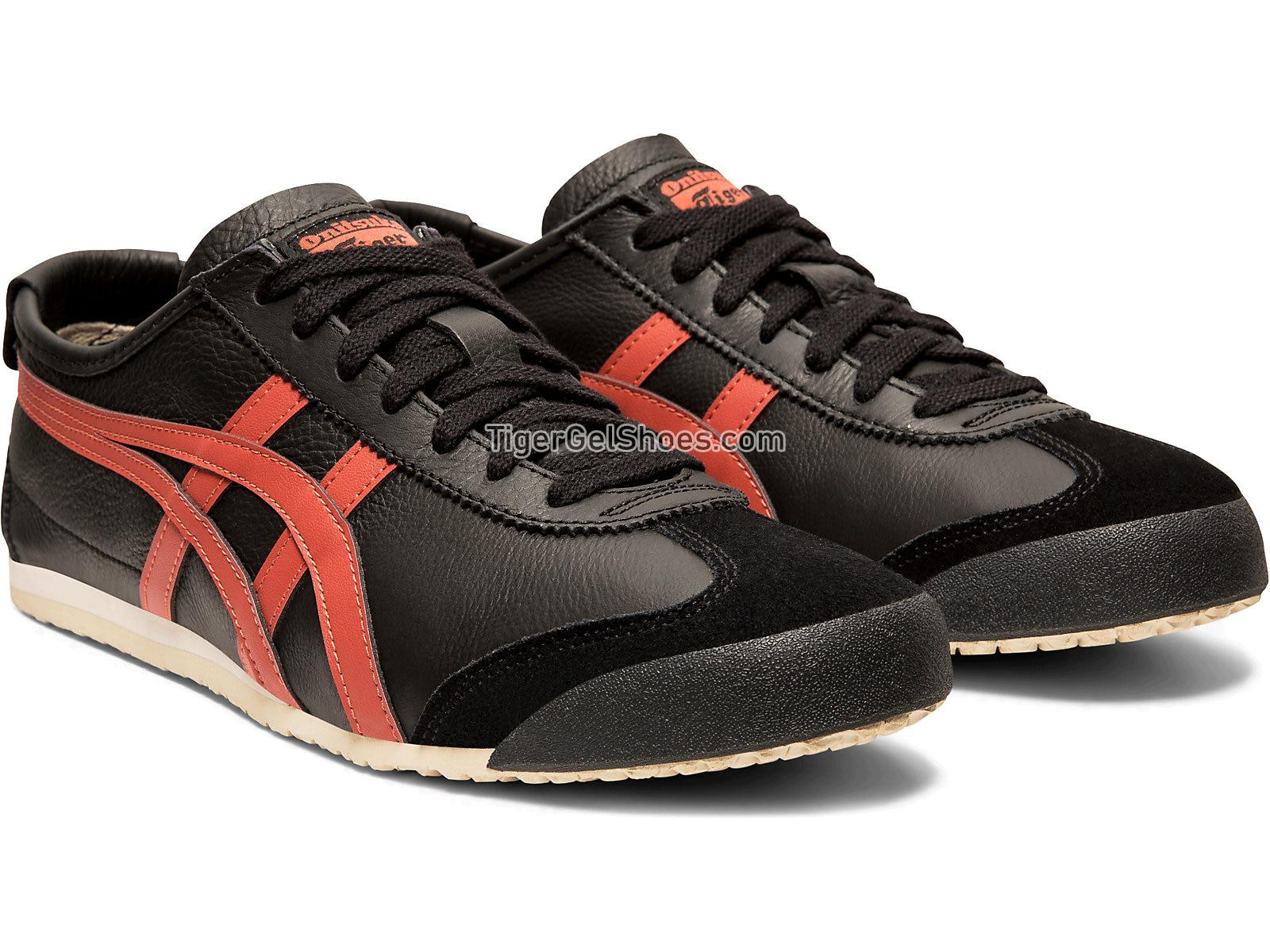 Onitsuka Tiger MEXICO 66 Black/Burnt Red 1183A201-002 Mens Womens Shoes