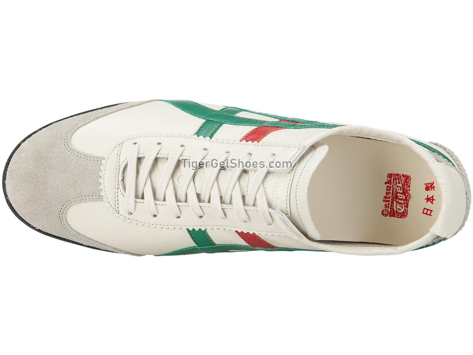 Onitsuka Tiger MEXICO 66 DELUXE Cream/Green 1181A012-105 Mens Womens Shoes