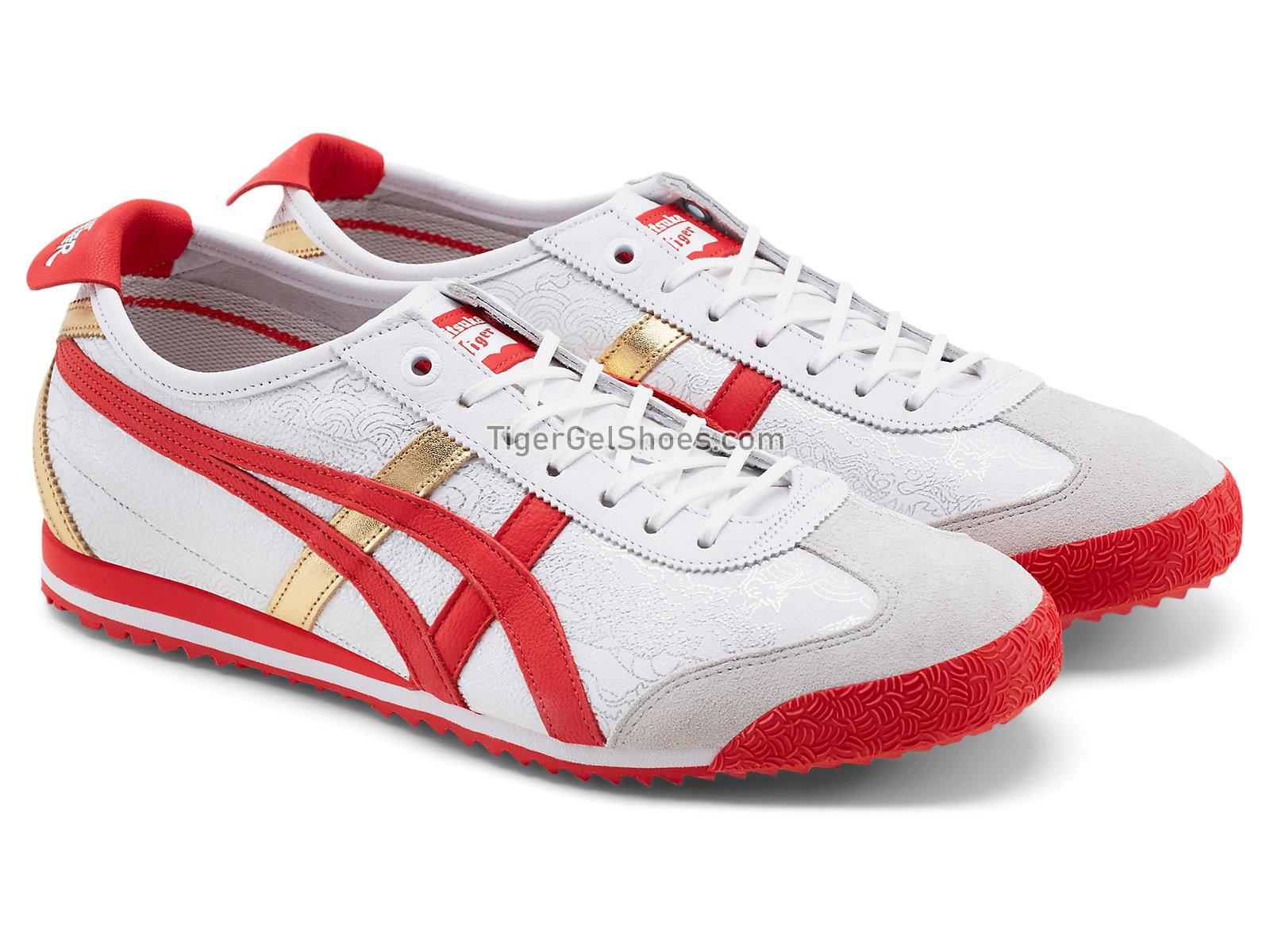 Onitsuka Tiger MEXICO 66 SD White/Fiery Red 1183A547-101 Mens Womens Shoes