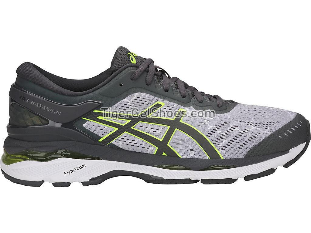 Asics GEL-Kayano 24 Lite-Show Mid Grey/Dark Grey/Safety Yellow T8A4N-9695 Mens Running Shoes