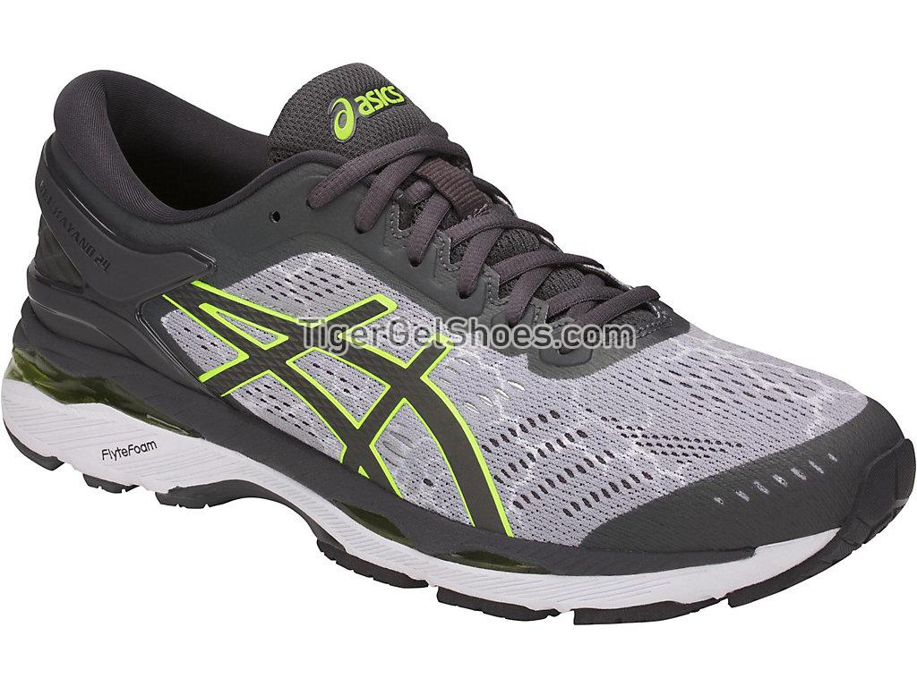 Asics GEL-Kayano 24 Lite-Show Mid Grey/Dark Grey/Safety Yellow T8A4N-9695 Mens Running Shoes