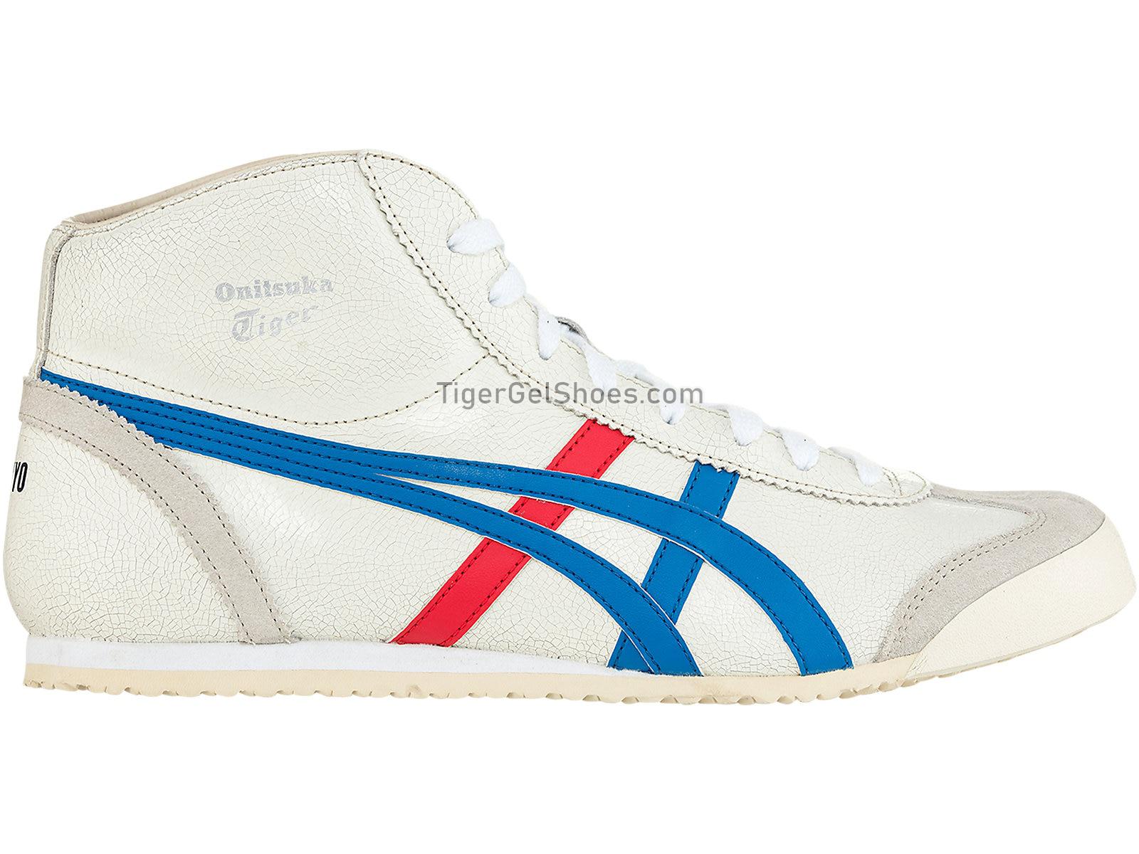 Onitsuka Tiger MEXICO MID-RUNNER White/Blue DL409-0142 Mens Womens Shoes