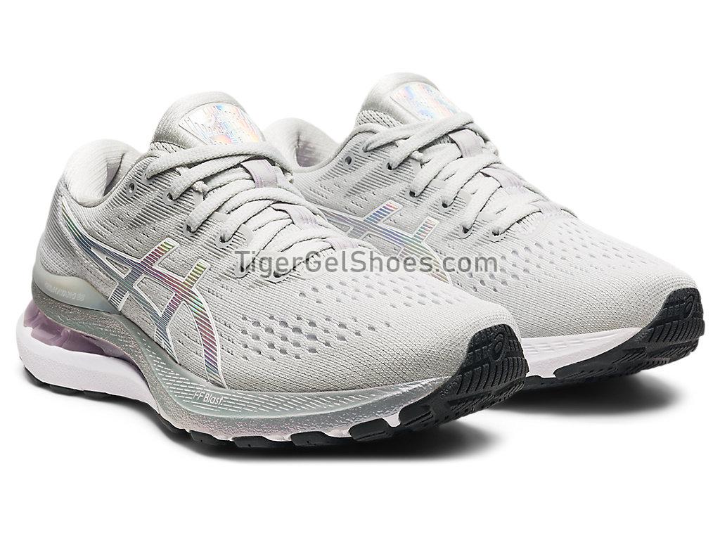 Asics GEL-KAYANO 28 PLATINUM Glacier Grey/White 1012B133-020 Womens Running Shoes