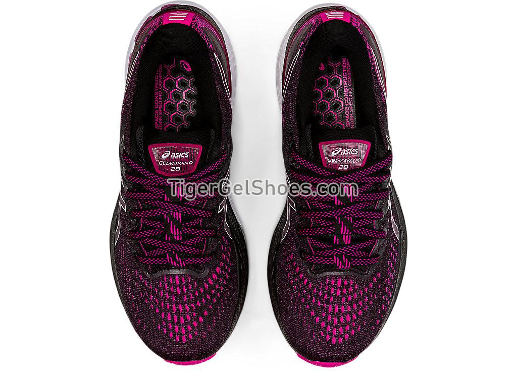 Asics GEL-KAYANO 28 Black/Pink Rave 1012B047-002 Womens Running Shoes