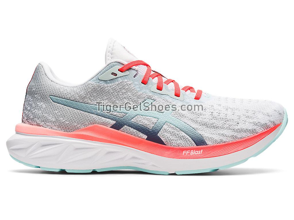 Asics DYNABLAST 2 White/Thunder Blue 1012B150-960 Womens Running Shoes