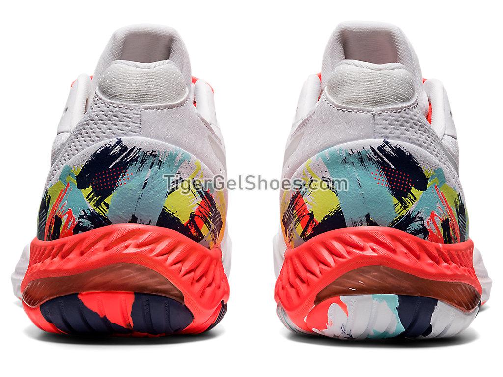 Asics NETBURNER BALLISTIC FF 2 White/Sunrise Red 1052A066-960 Womens Volleyball Shoes