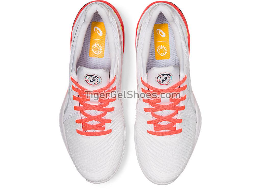 Asics NETBURNER BALLISTIC FF 2 White/Sunrise Red 1052A066-960 Womens Volleyball Shoes