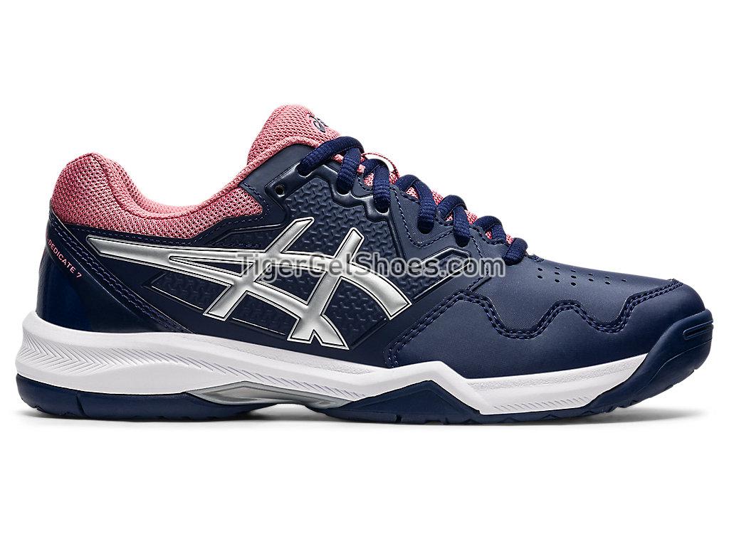 Asics GEL-DEDICATE 7 Peacoat/Pure Silver 1042A167-400 Womens Tennis Shoes
