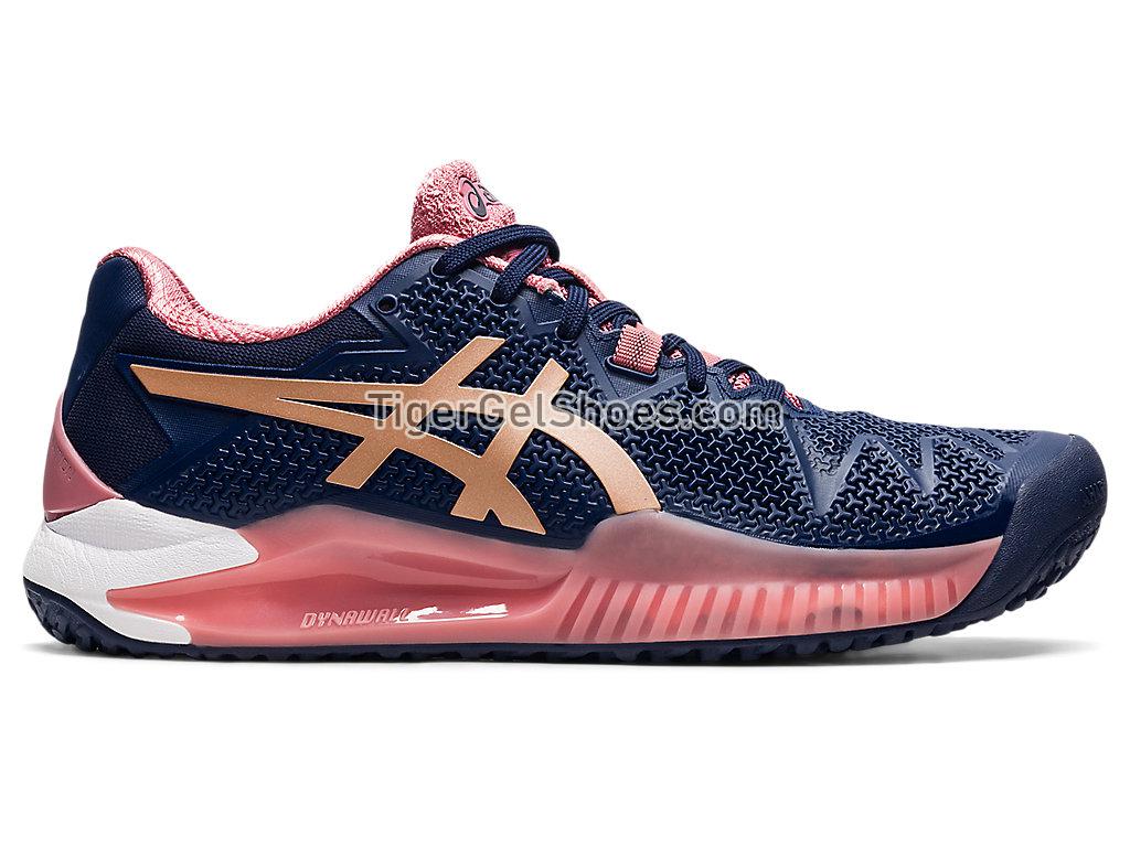 Asics GEL-RESOLUTION 8 OC Peacoat/Rose Gold 1042A071-404 Womens Tennis Shoes