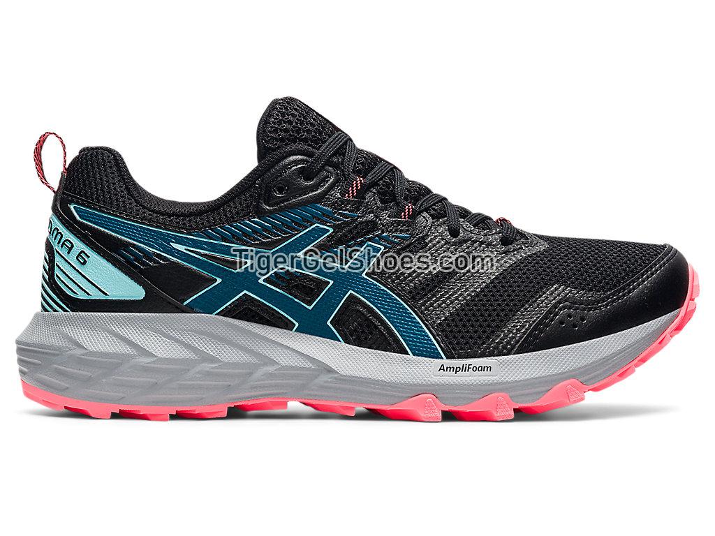 Asics GEL-SONOMA 6 Black/Deep Sea Teal 1012A922-011 Womens Trail Running Shoes