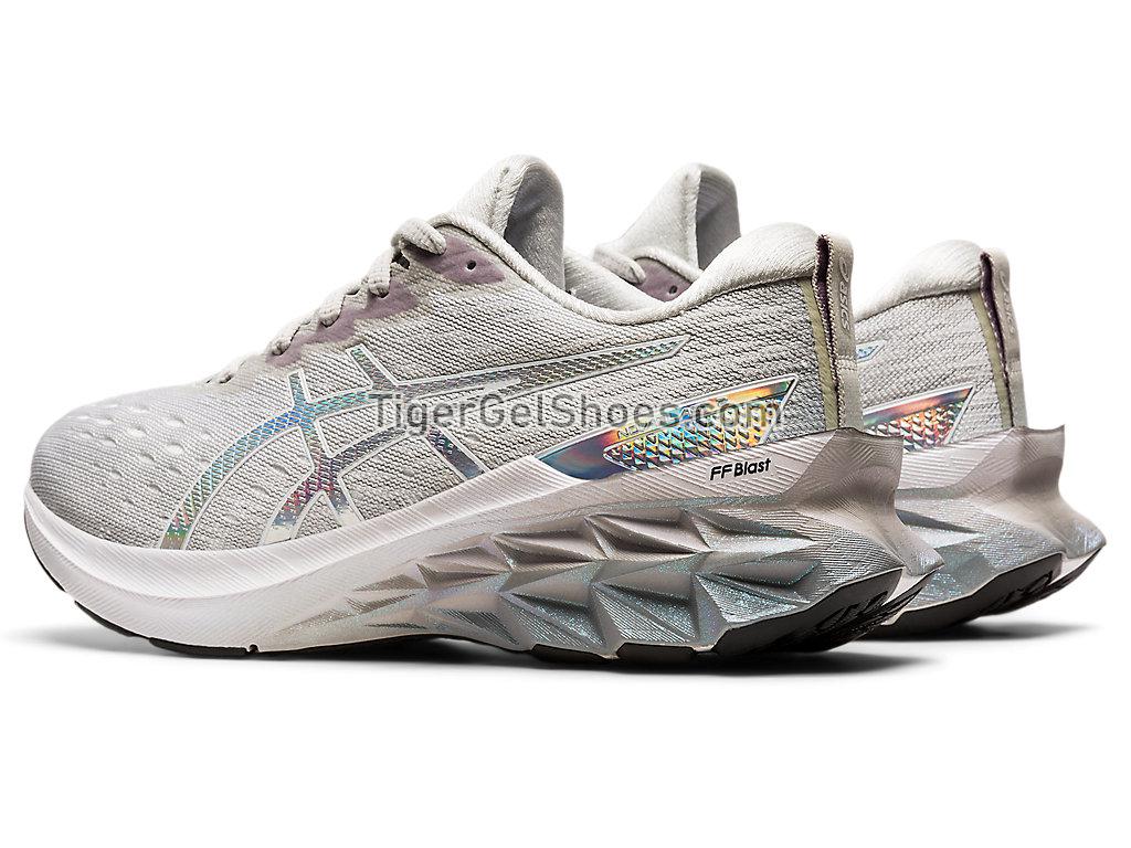 Asics NOVABLAST 2 PLATINUM Glacier Grey/White 1012B131-020 Womens Running Shoes