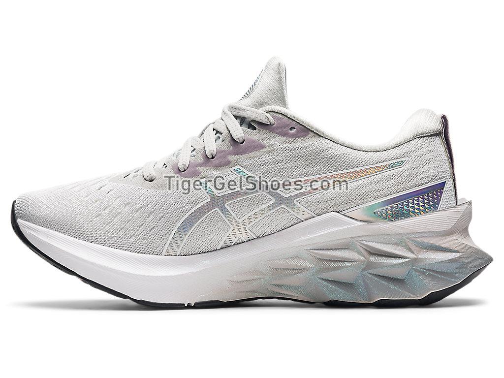 Asics NOVABLAST 2 PLATINUM Glacier Grey/White 1012B131-020 Womens Running Shoes