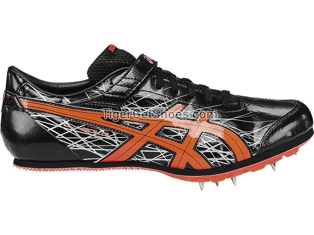 Asics Long Jump Pro Black/Flash Coral/Silver G606Y-9006 Mens Track and Field Shoes