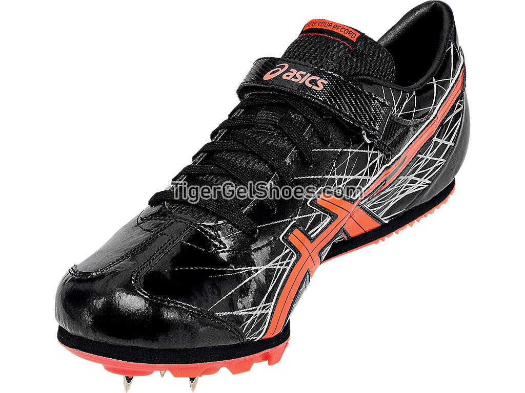 Asics Long Jump Pro Black/Flash Coral/Silver G606Y-9006 Mens Track and Field Shoes