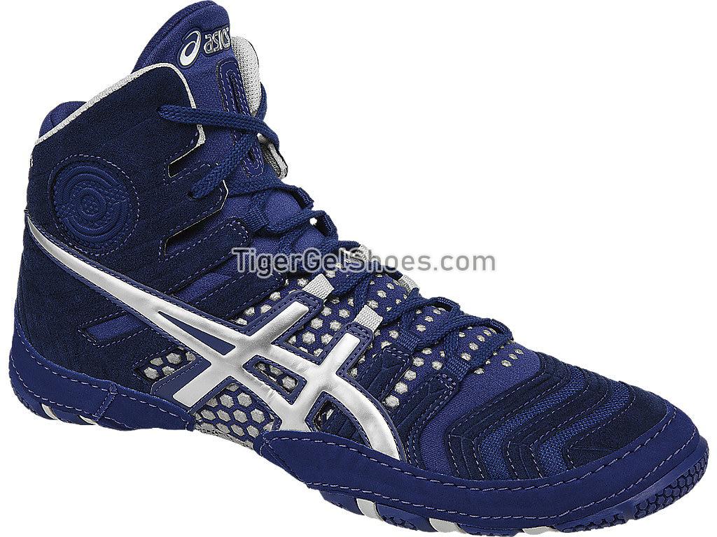 Asics Dan Gable Ultimate 4 Estate Blue/Silver J500Y-5293 Mens Wrestling Shoes