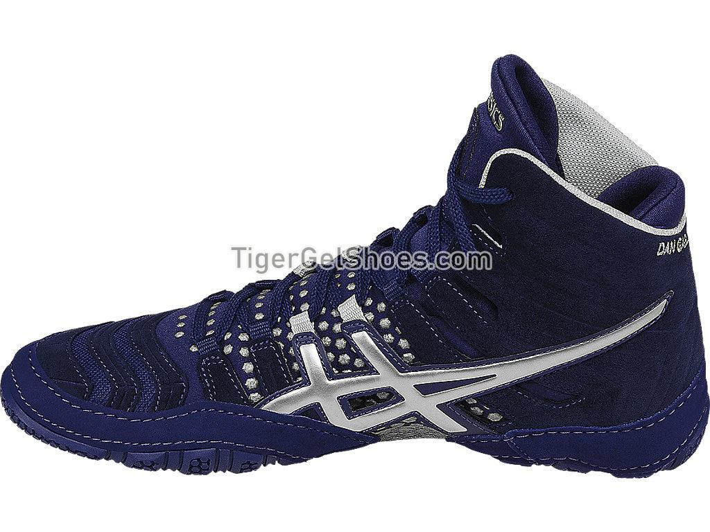 Asics Dan Gable Ultimate 4 Estate Blue/Silver J500Y-5293 Mens Wrestling Shoes