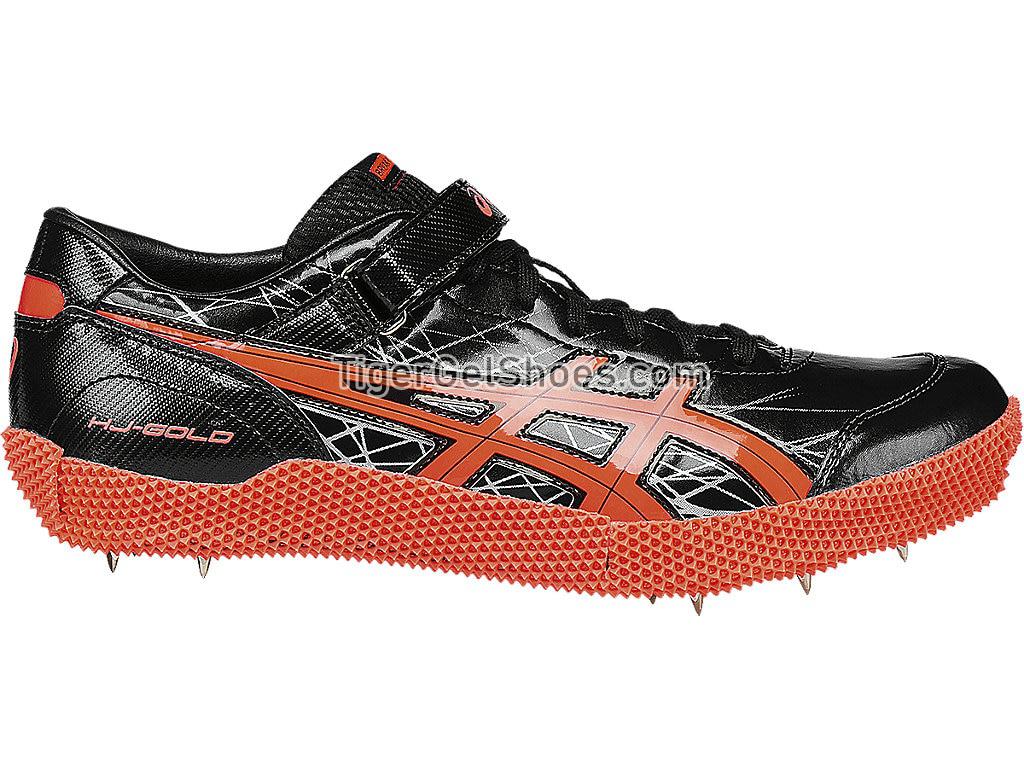 Asics High Jump Pro (L) Black/Flash Coral/Silver G608Y-9006 Mens Track and Field Shoes