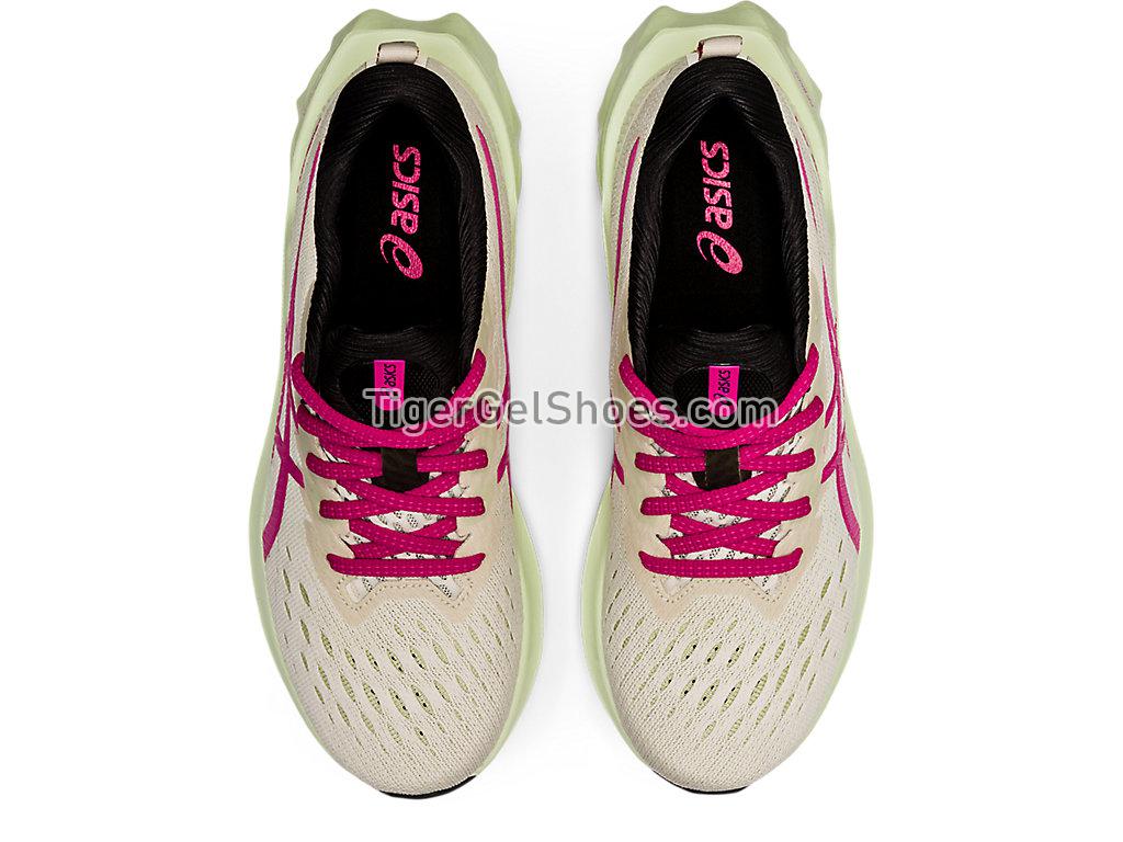 Asics NOVABLAST 2 Birch/Pink Rave 1012B049-200 Womens Running Shoes