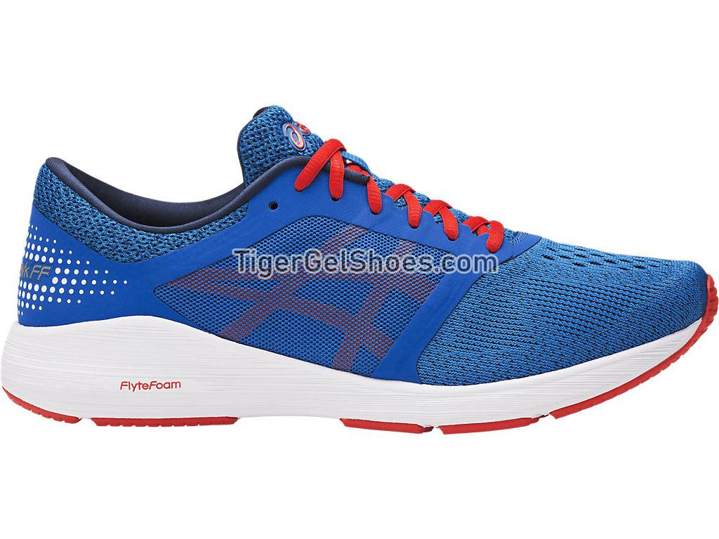 Asics Roadhawk FF Classic Blue/Cherry Tomato/Insignia Blue T7D2N-4206 Mens Running Shoes