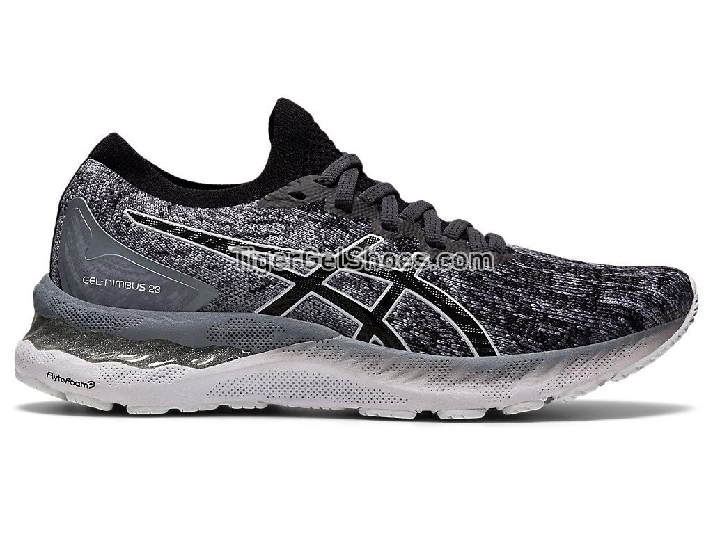 Asics GEL-NIMBUS 23 KNIT Sheet Rock/Black 1012A880-020 Womens Running Shoes
