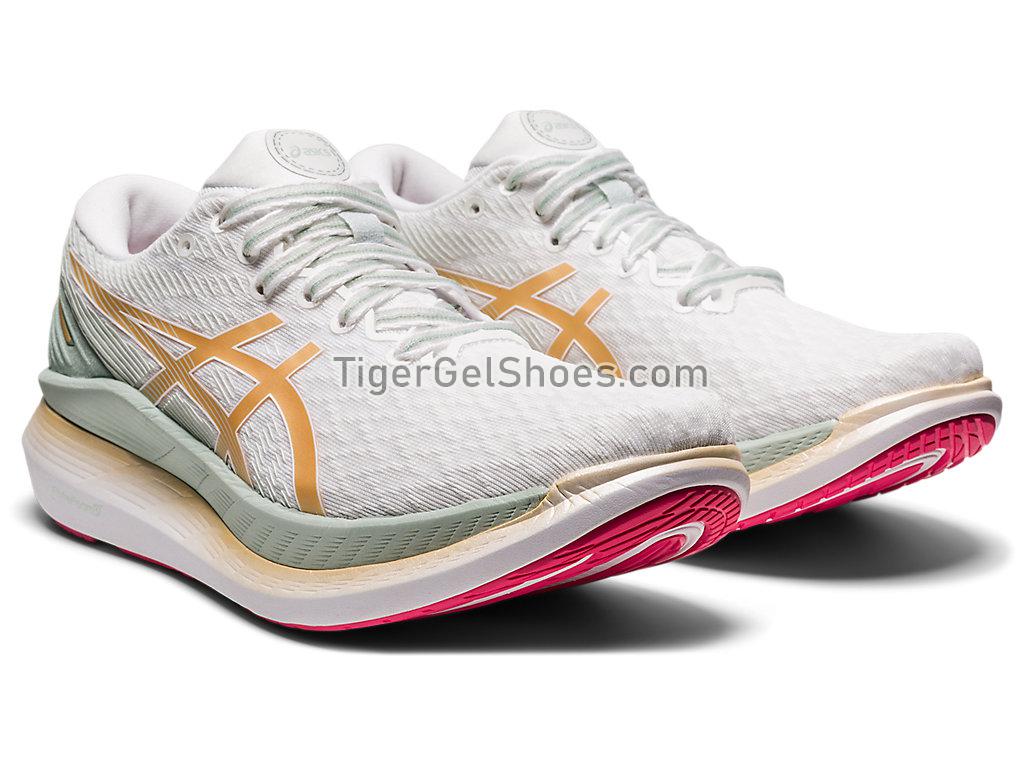Asics GLIDERIDE 2 White/Champagne 1012B002-101 Womens Running Shoes