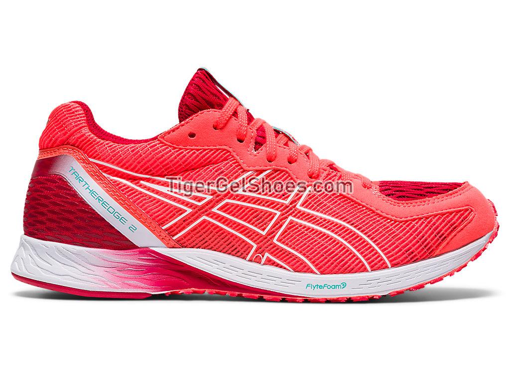 Asics TARTHEREDGE 2 Sunrise Red/White 1012A733-600 Womens Running Shoes