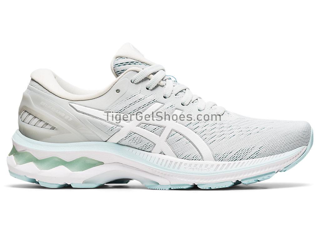 Asics GEL-KAYANO 27 Glacier Grey/White 1012A649-021 Womens Running Shoes