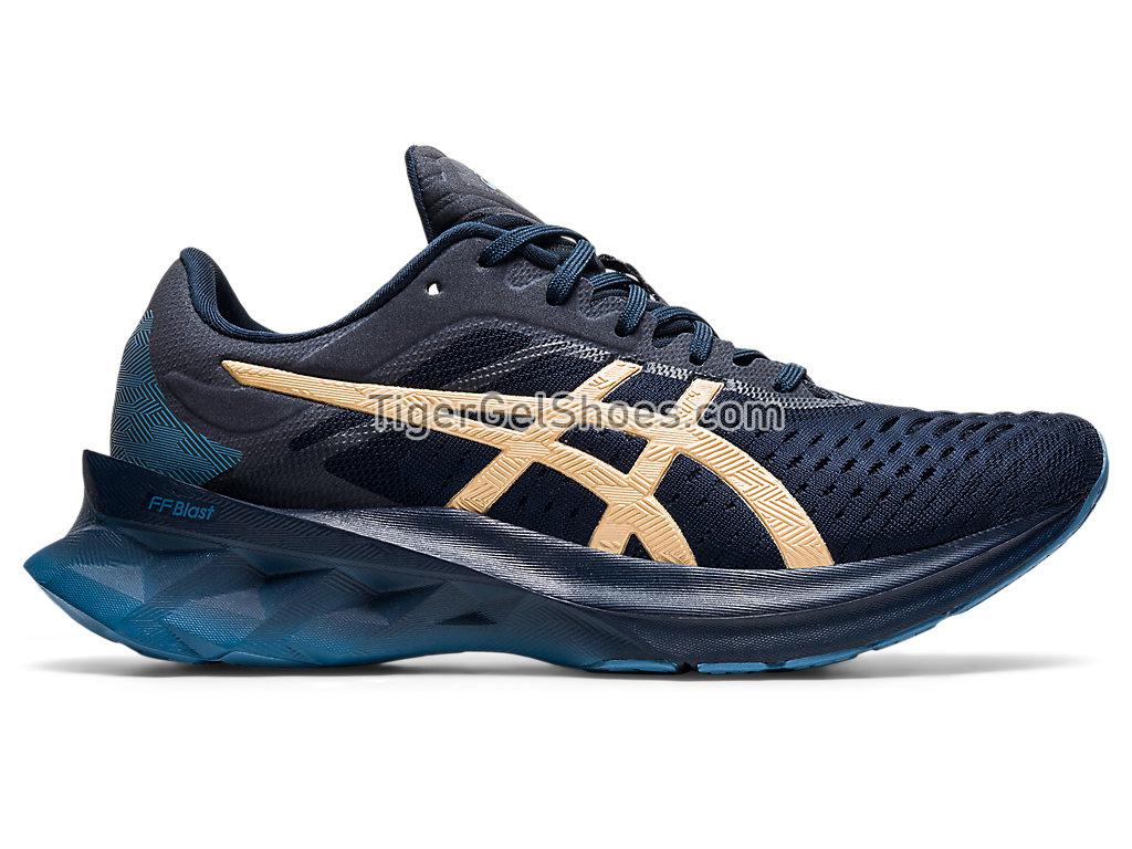 Asics NOVABLAST French Blue/Champagne 1012A584-401 Womens Running Shoes