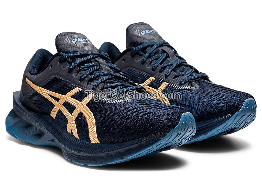 Asics NOVABLAST French Blue/Champagne 1012A584-401 Womens Running Shoes