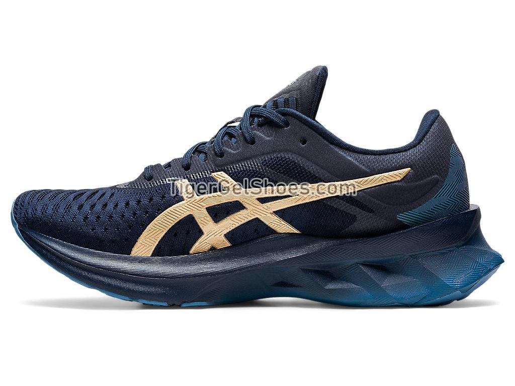 Asics NOVABLAST French Blue/Champagne 1012A584-401 Womens Running Shoes