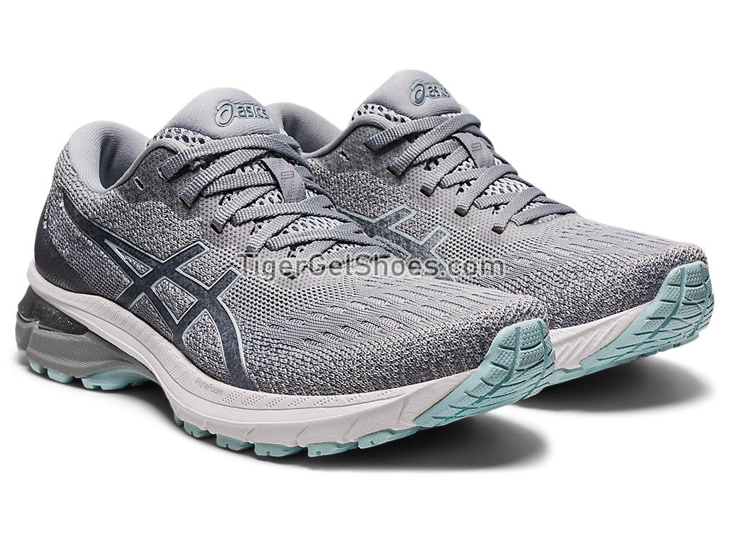 Asics GT-2000 9 KNIT Piedmont Grey/Aqua Angel 1012A867-020 Womens Running Shoes