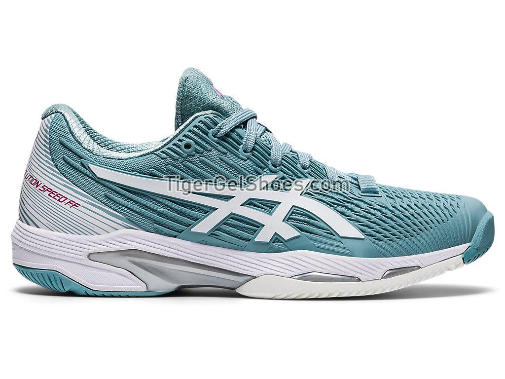 Asics SOLUTION SPEED FF 2 Smoke Blue/White 1042A136-400 Womens Tennis Shoes