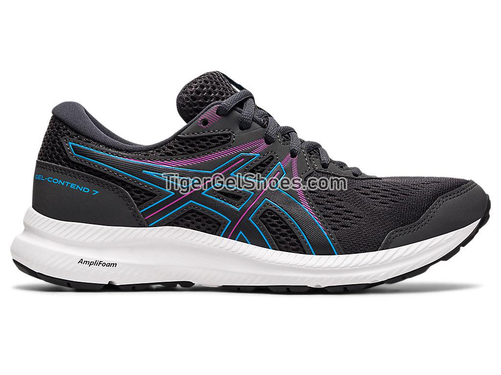 Asics GEL-CONTEND 7 Graphite Grey/Digital Aqua 1012A911-023 Womens Running Shoes