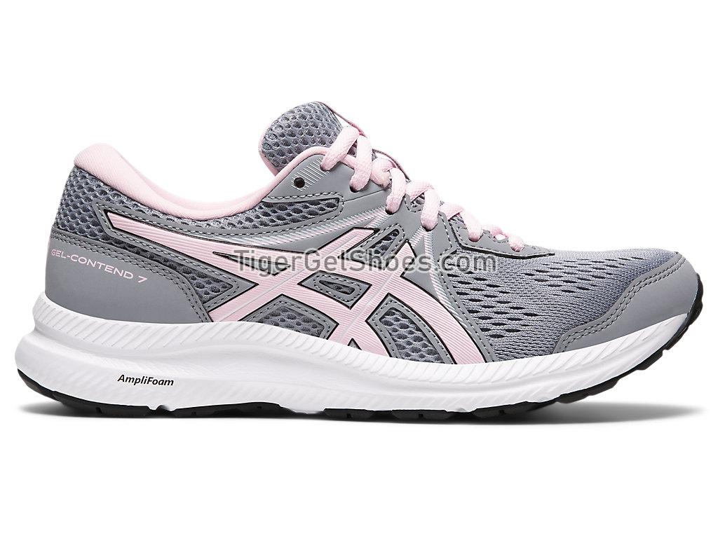 Asics GEL-CONTEND 7 (D) Sheet Rock/Pink Salt 1012A910-022 Womens Running Shoes