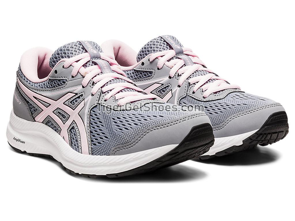 Asics GEL-CONTEND 7 (D) Sheet Rock/Pink Salt 1012A910-022 Womens Running Shoes