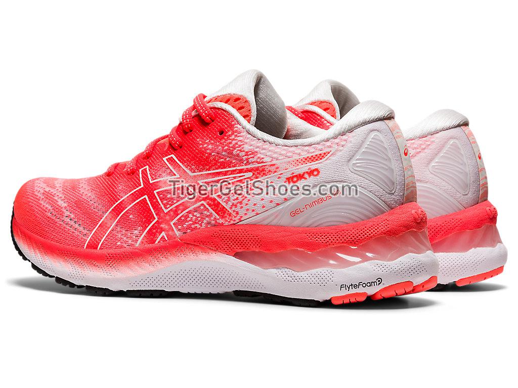 Asics GEL-NIMBUS 23 TOKYO Sunrise Red/White 1012B140-600 Womens Running Shoes
