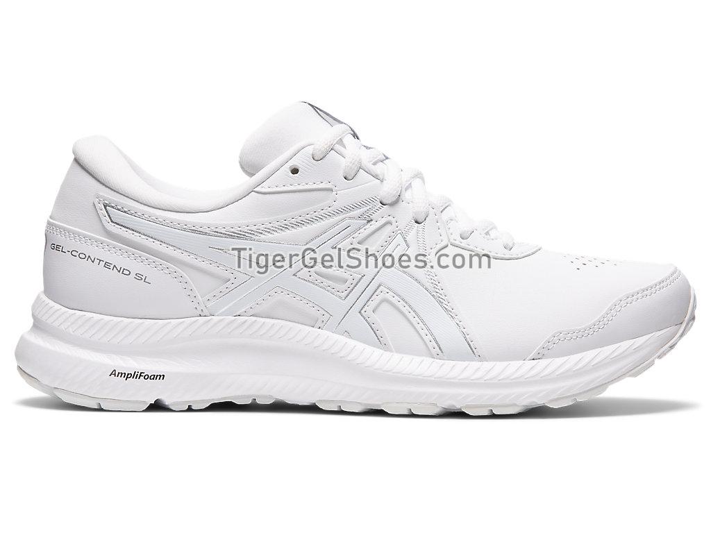 Asics GEL-CONTEND WALKER White/White 1132A057-100 Womens Running Shoes