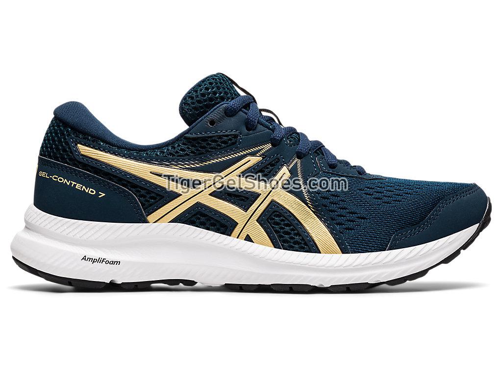 Asics GEL-CONTEND 7 French Blue/Champagne 1012A911-401 Womens Running Shoes