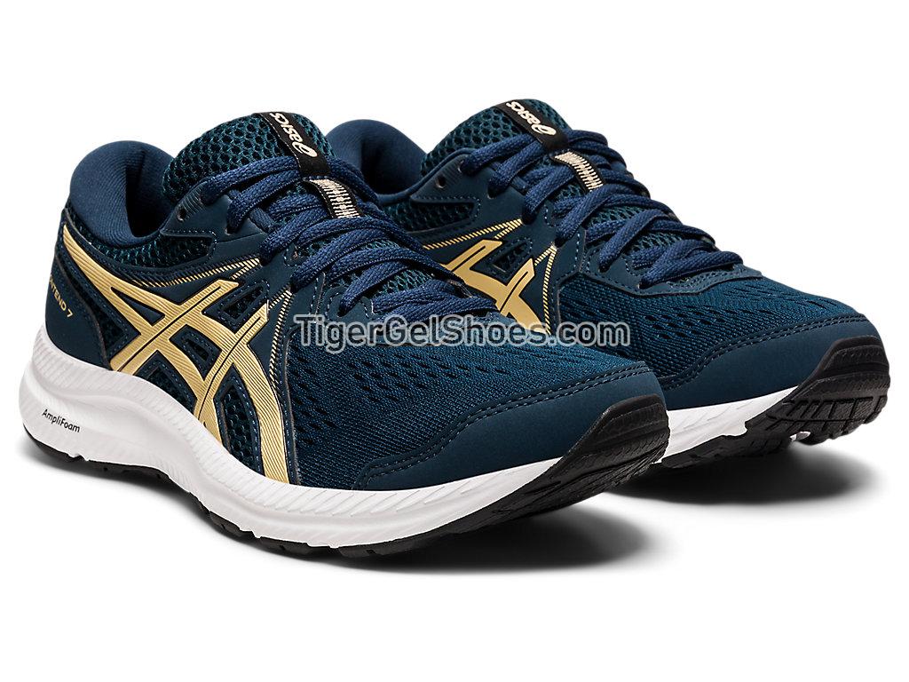 Asics GEL-CONTEND 7 French Blue/Champagne 1012A911-401 Womens Running Shoes