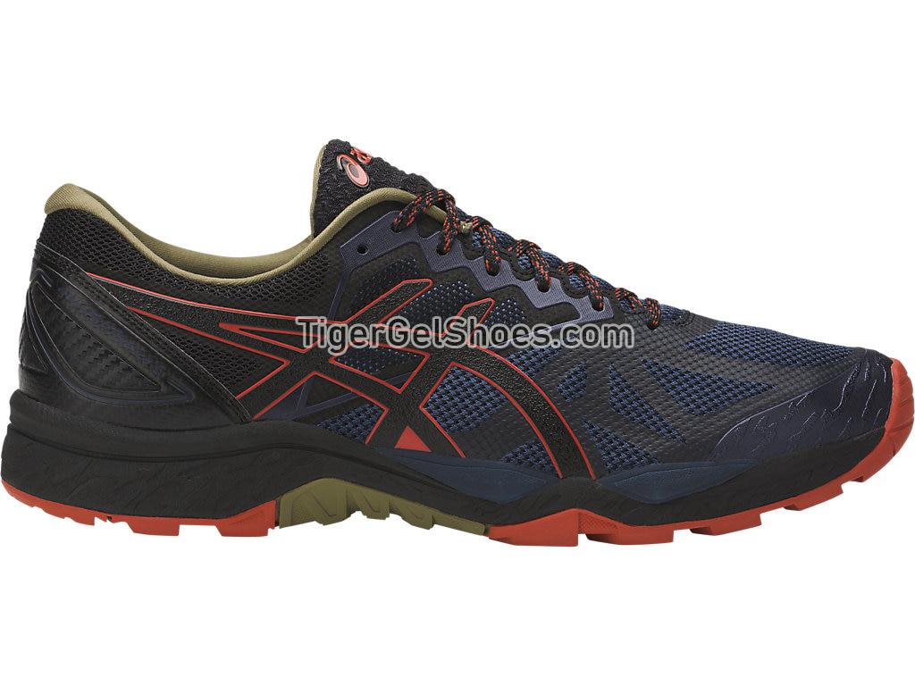 Asics GEL-Fujitrabuco 6 Insignia Blue/Black/Red Clay T7E4N-5090 Mens Trail Running Shoes