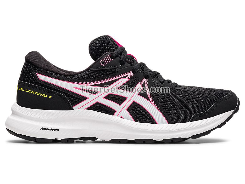 Asics GEL-CONTEND 7 Black/Hot Pink 1012A911-006 Womens Running Shoes