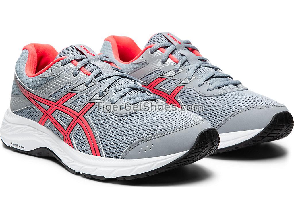 Asics GEL-CONTEND 6 Sheet Rock/Diva Pink 1012A570-020 Womens Running Shoes