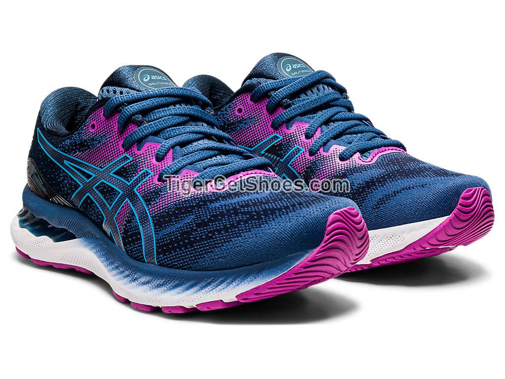 Asics GEL-NIMBUS 23 Grand Shark/Digital Aqua 1012A885-402 Womens Running Shoes
