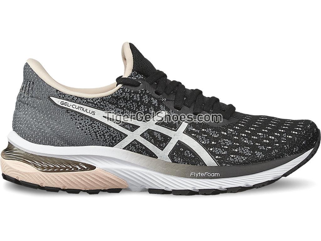 Asics GEL-CUMULUS 22 KNIT Black/White 1012A739-001 Womens Running Shoes
