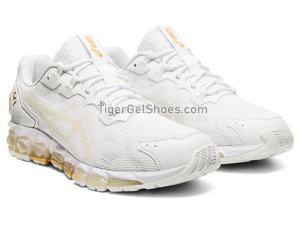 Asics GEL-QUANTUM 360 6 White/Pure Gold 1202A016-100 GEL Womens Shoes